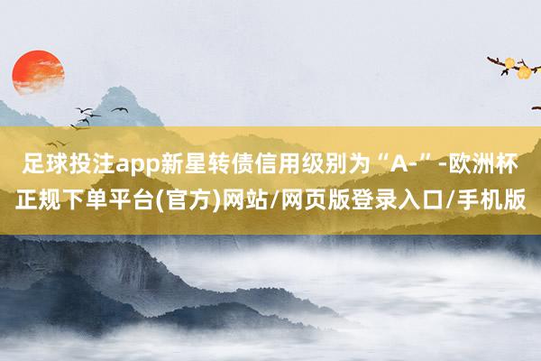 足球投注app新星转债信用级别为“A-”-欧洲杯正规下单平台(官方)网站/网页版登录入口/手机版