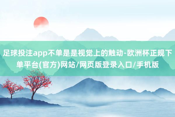 足球投注app不单是是视觉上的触动-欧洲杯正规下单平台(官方)网站/网页版登录入口/手机版